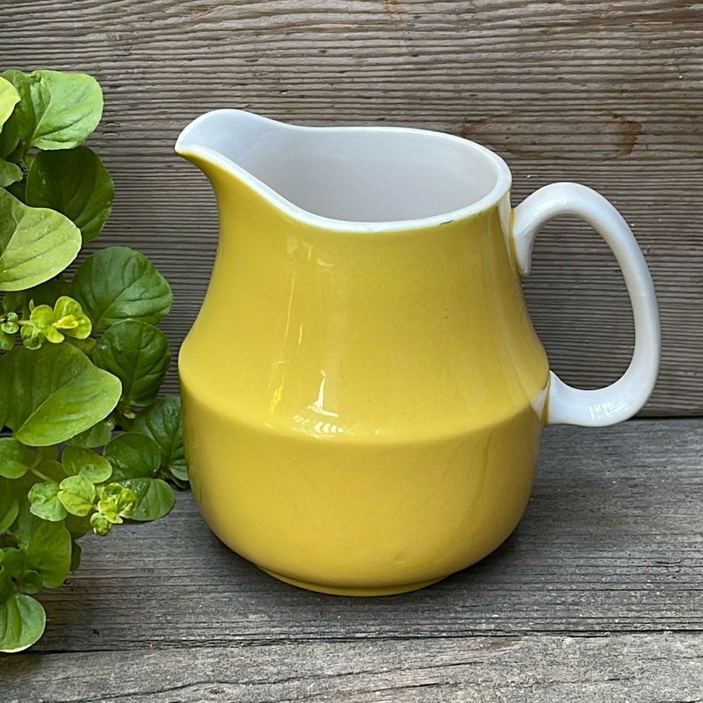 Vintage MCM Yellow Mikasa Creamer Pitcher